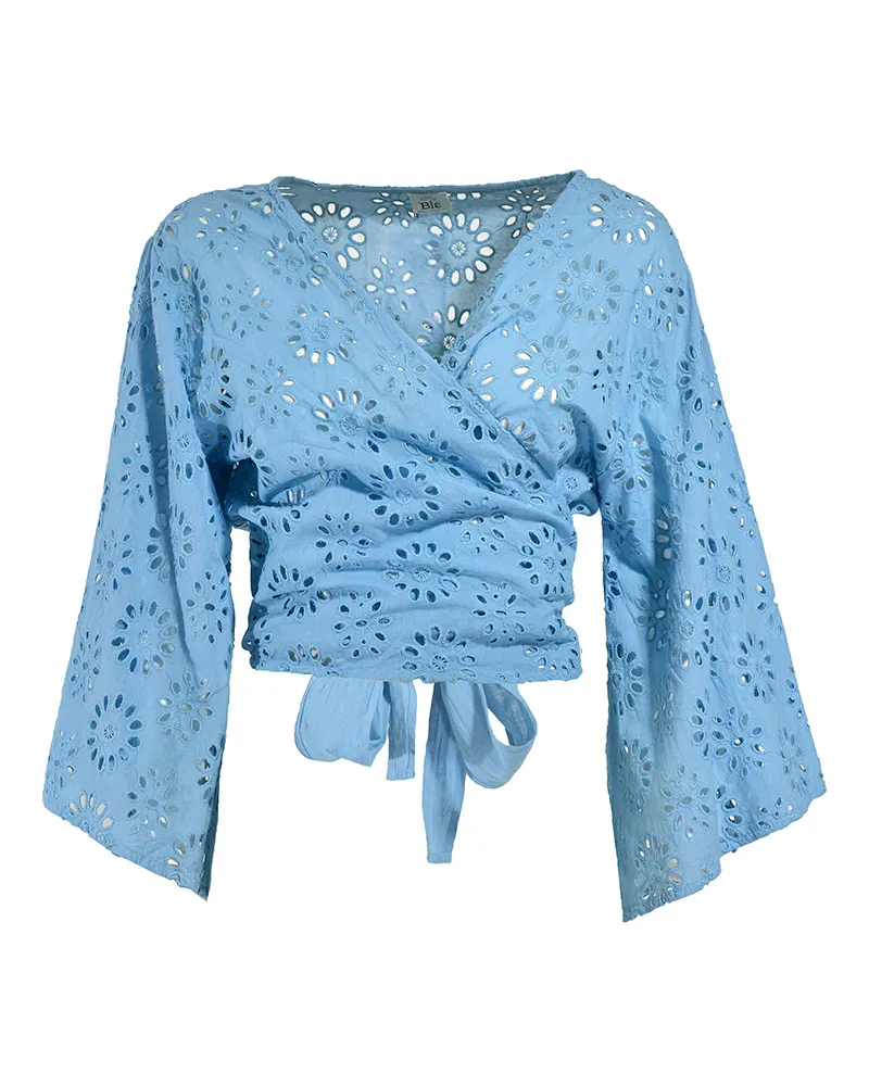 ΤΟΠ ΚΟΝΤΟ ΚΡΟΥΑΖΕ ΚΙΠΟΥΡ ΣΕ ΜΠΛΕ ΧΡΩΜΑ ONE SIZE (100% COTTON)