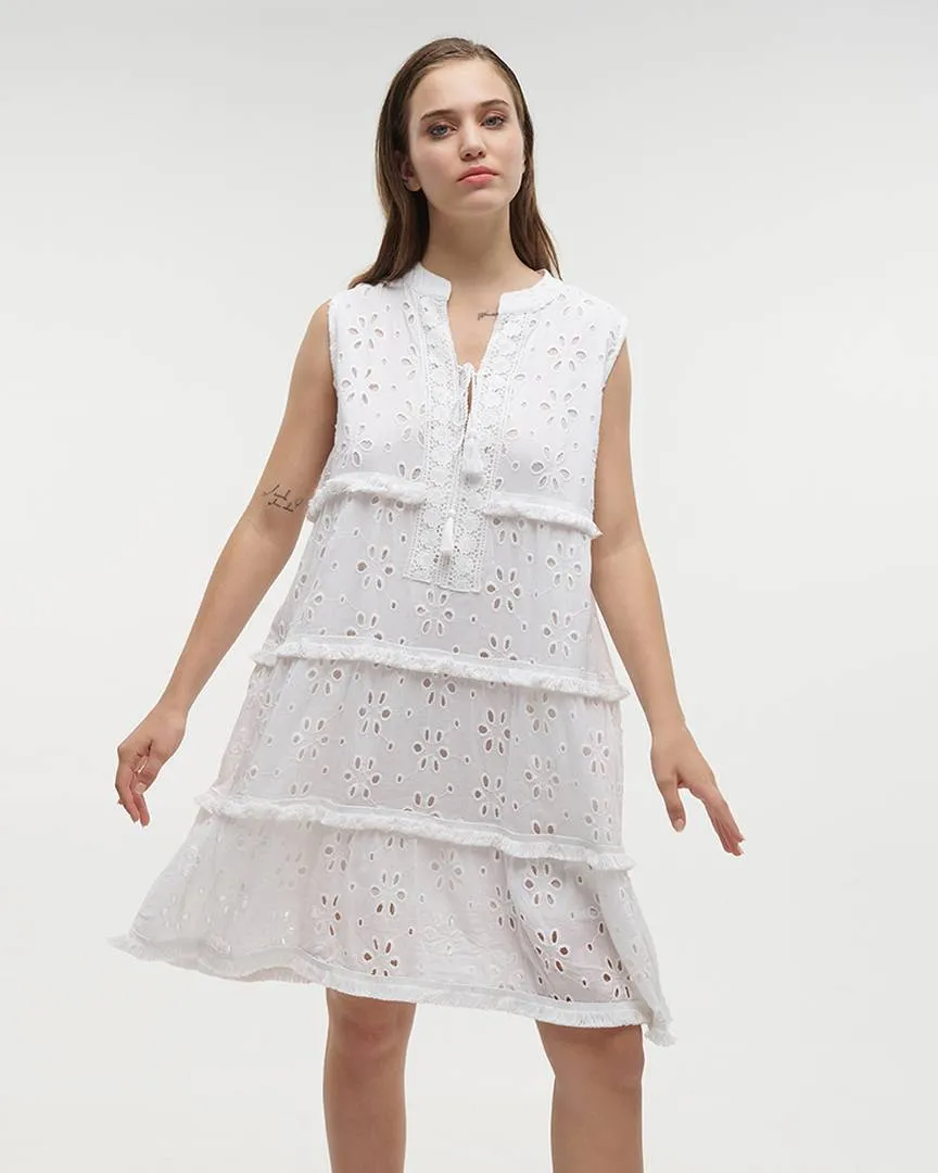 ΦΟΡΕΜΑ ΚΟΝΤΟ ΑΜΑΝΙΚΟ ΛΕΥΚΟ ONE SIZE (100% COTTON)