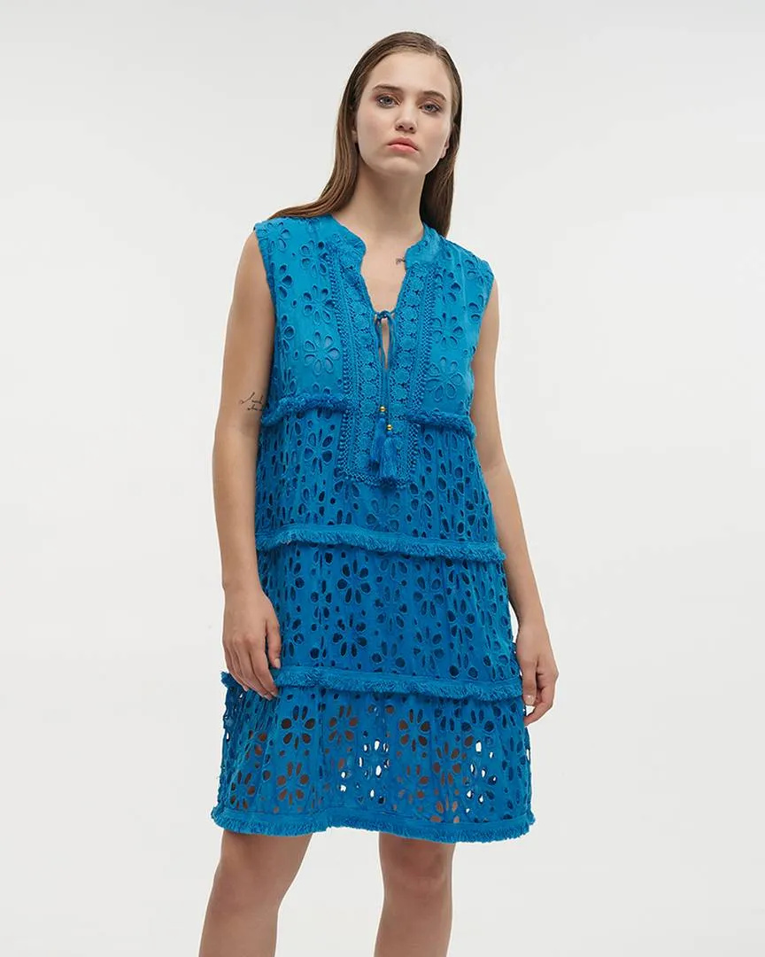 ΦΟΡΕΜΑ ΚΟΝΤΟ ΑΜΑΝΙΚΟ ΜΠΛΕ ONE SIZE (100% COTTON)