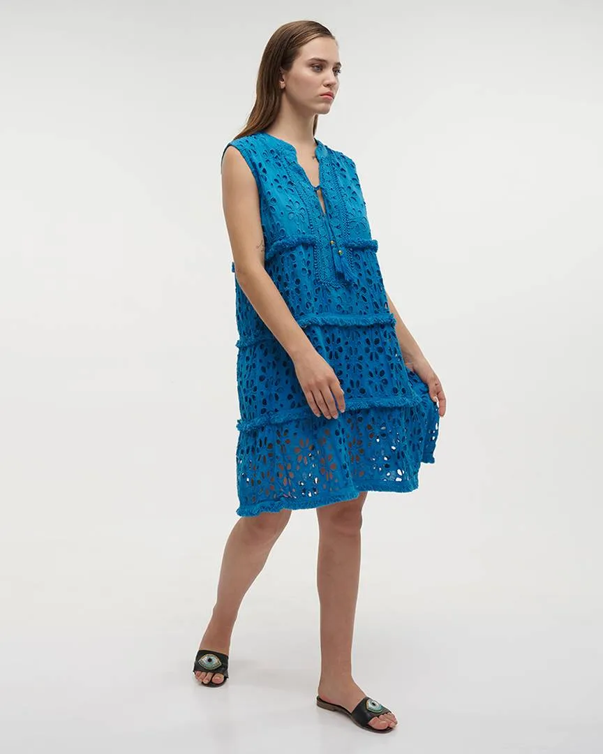 ΦΟΡΕΜΑ ΚΟΝΤΟ ΑΜΑΝΙΚΟ ΜΠΛΕ ONE SIZE (100% COTTON)