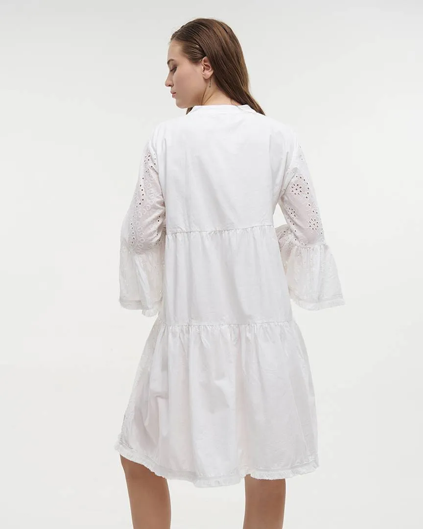 ΦΟΡΕΜΑ ΚΟΝΤΟ ΜΕ 3/4 ΜΑΝΙΚΙ ΛΕΥΚΟ ONE SIZE (100% COTTON) ΦΟΡΕΜΑ ΚΟΝΤΟ ΜΕ 3/4 ΜΑΝΙΚΙ ΛΕΥΚΟ ONE SIZE (100% COTTON)