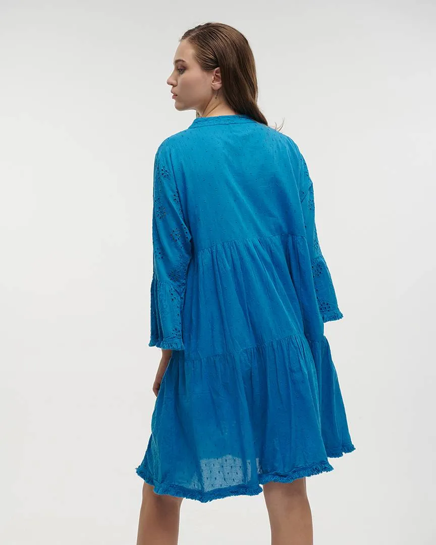 ΦΟΡΕΜΑ ΚΟΝΤΟ ΜΕ ΜΑΚΡΥΑ ΜΑΝΙΚΙΑ ΜΠΛΕ ONE SIZE (100% COTTON) ΦΟΡΕΜΑ ΚΟΝΤΟ ΜΕ ΜΑΚΡΥΑ ΜΑΝΙΚΙΑ ΜΠΛΕ ONE SIZE (100% COTTON)