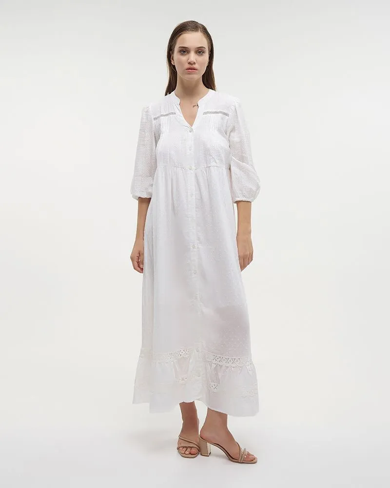 ΦΟΡΕΜΑ ΜΑΚΡΥ ΜΕ 3/4 ΜΑΝΙΚΙ ΛΕΥΚΟ ONE SIZE (100% COTTON). ΦΟΡΕΜΑ ΜΑΚΡΥ ΜΕ 3/4 ΜΑΝΙΚΙ ΛΕΥΚΟ ONE SIZE (100% COTTON).