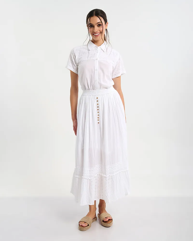 ΠΟΥΚΑΜΙΣΟ ΣΕ ΛΕΥΚΟ ΧΡΩΜΑ ΜΕ ΚΕΝΤΗΜΑΤΑ ΣΤΑ ΜΑΝΙΚΙΑ ONE SIZE (100% COTTON) ΠΟΥΚΑΜΙΣΟ ΣΕ ΛΕΥΚΟ ΧΡΩΜΑ ΜΕ ΚΕΝΤΗΜΑΤΑ ΣΤΑ ΜΑΝΙΚΙΑ ONE SIZE (100% COTTON)