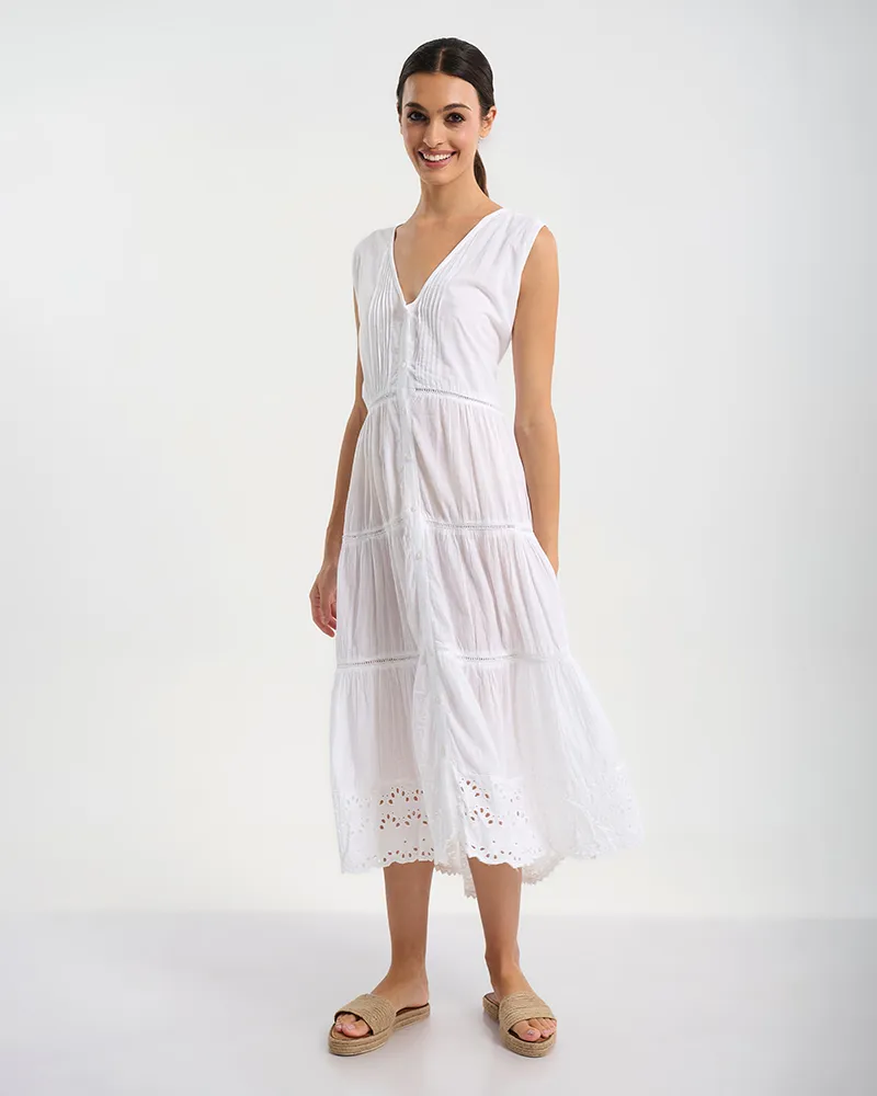 ΦΟΡΕΜΑ ΜΑΚΡΥ ΜΕ ΚΕΝΤΗΜΑΤΑ ΣΤΟ ΤΕΛEIΩΜΑ ONE SIZE (100% COTTON) ΦΟΡΕΜΑ ΜΑΚΡΥ ΜΕ ΚΕΝΤΗΜΑΤΑ ΣΤΟ ΤΕΛEIΩΜΑ ONE SIZE (100% COTTON)