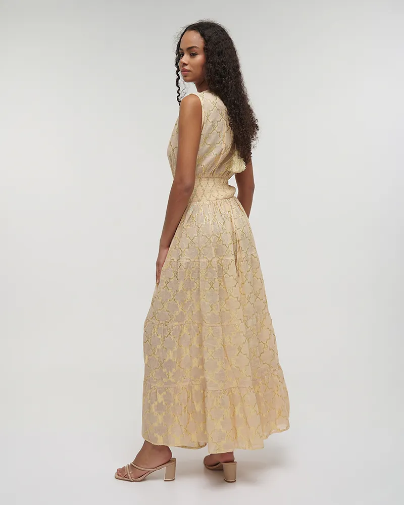 ΦΟΡΕΜΑ ΜΑΚΡΥ ΑΜΑΝΙΚΟ ΕΚΡΟΥ ΜΕ ΧΡΥΣΕΣ ΛΕΠΤΟΜΕΡΕΙΕΣ ONE SIZE (100% COTTON)