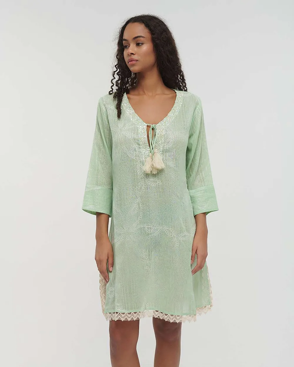 ΚΑΦΤΑΝΙ ΚΟΝΤΟ 3/4 ΜΕΝΤΑ L/XL (100% COTTON)