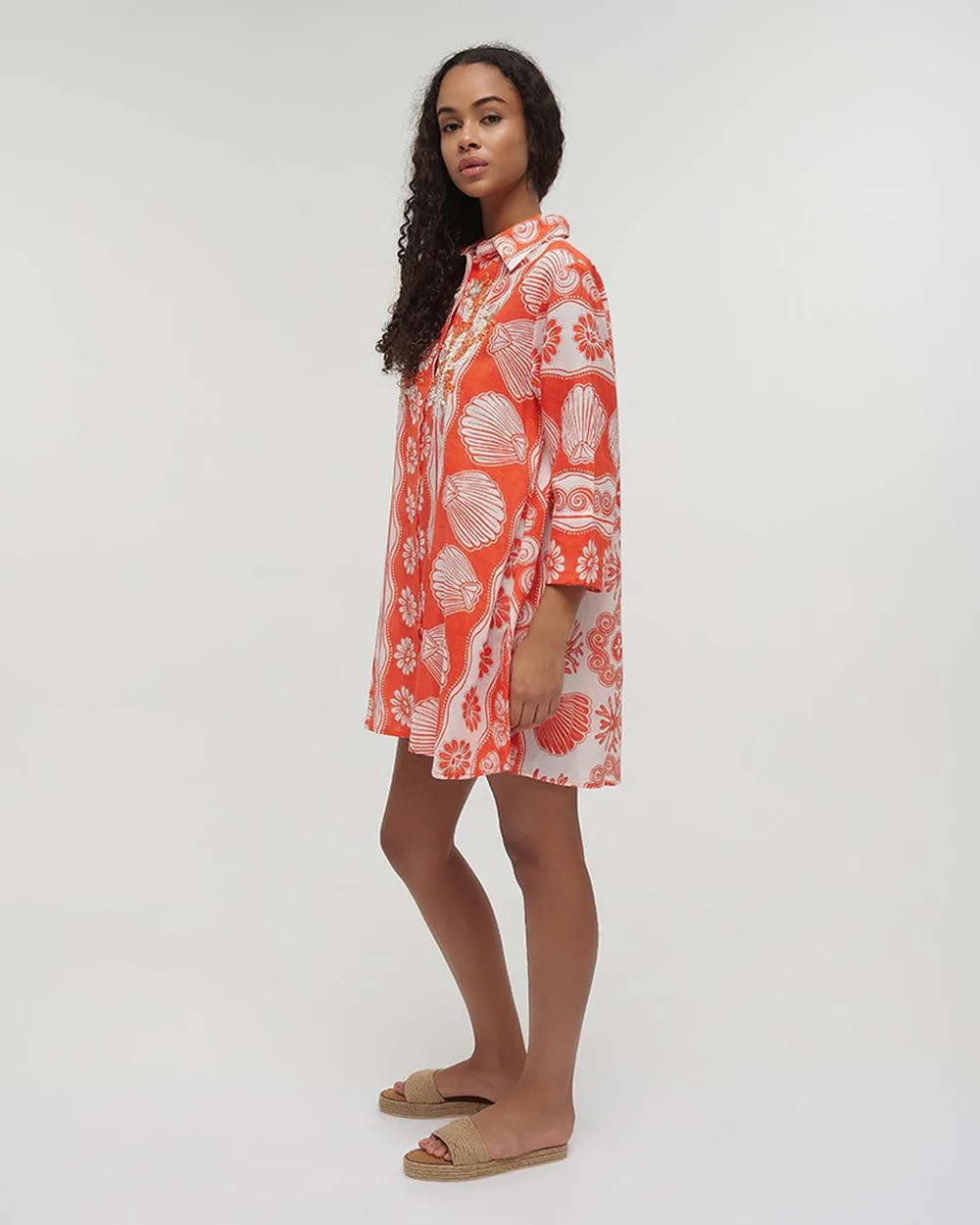 ΠΟΥΚΑΜΙΣΑ 3/4 ΚΟΚΚΙΝΗ/ΛΕΥΚΗ M/L (100% COTTON)