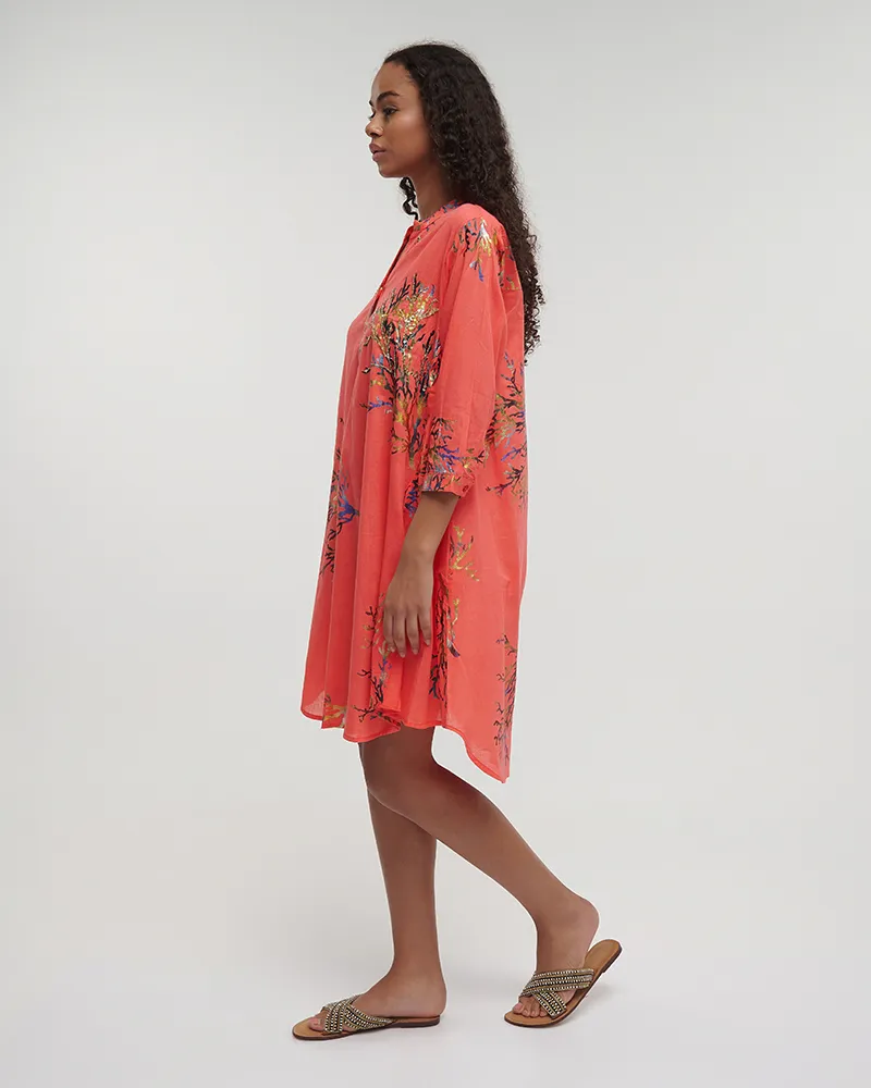 ΦΟΡΕΜΑ ΚΟΝΤΟ ΚΟΚΚΙΝΟ ONE SIZE (100% COTTON)