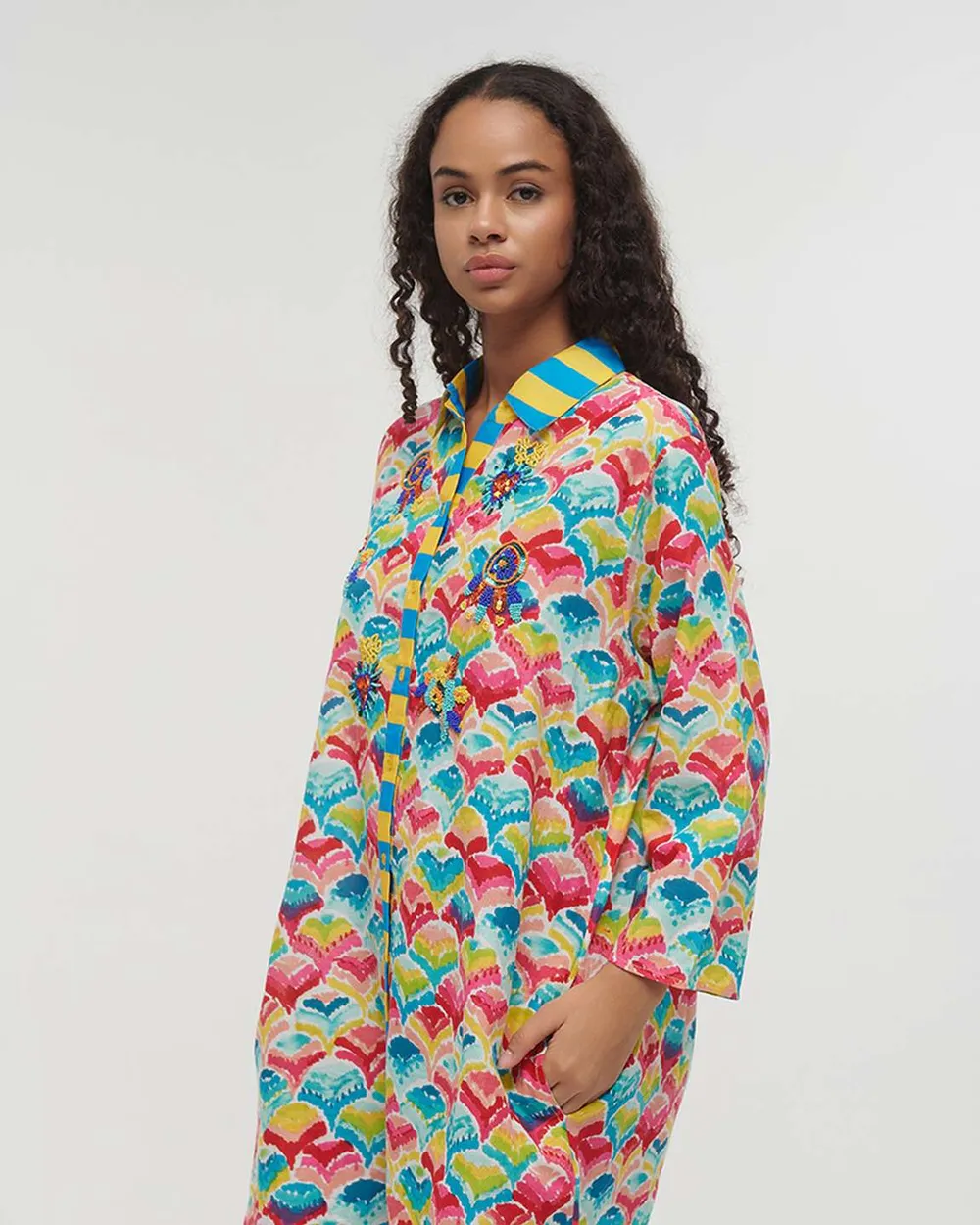 ΠΟΥΚΑΜΙΣΑ MIDI ΠΟΛΥΧΡΩΜΗ ONE SIZE (100% COTTON)