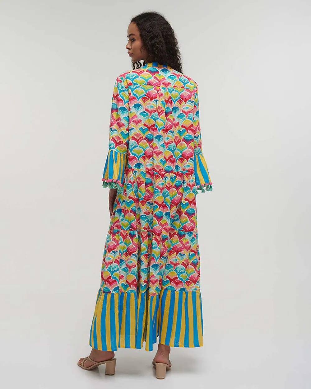 ΦΟΡΕΜΑ ΜΑΚΡΥ ΠΟΛΥΧΡΩΜΟ ONE SIZE (100% COTTON)