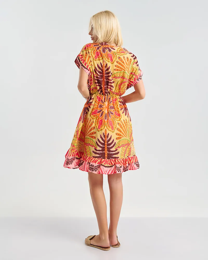 ΦΟΡΕΜΑ ΚΟΚΚΙΝΟ/ΠΟΡΤΟΚΑΛΙ  ΑΜΑΝΙΚΟ ONE SIZE (100% COTTON)