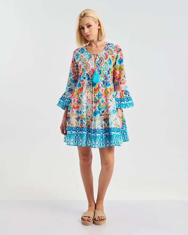 ΚΟΝΤΟ ΦΟΡΕΜΑ/ΚΑΦΤΑΝΙ ”RAINBOW” ONE SIZE ( 100% COTTON)