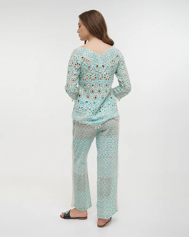 S/2 ΤΟΠ ΚΑΙ ΠΑΝΤΕΛΟΝΑ ΓΑΛΑΖΙΟ/ΛΕΥΚΟ ONE SIZE (100% COTTON) S/2 ΤΟΠ ΚΑΙ ΠΑΝΤΕΛΟΝΑ ΓΑΛΑΖΙΟ/ΛΕΥΚΟ ONE SIZE (100% COTTON)