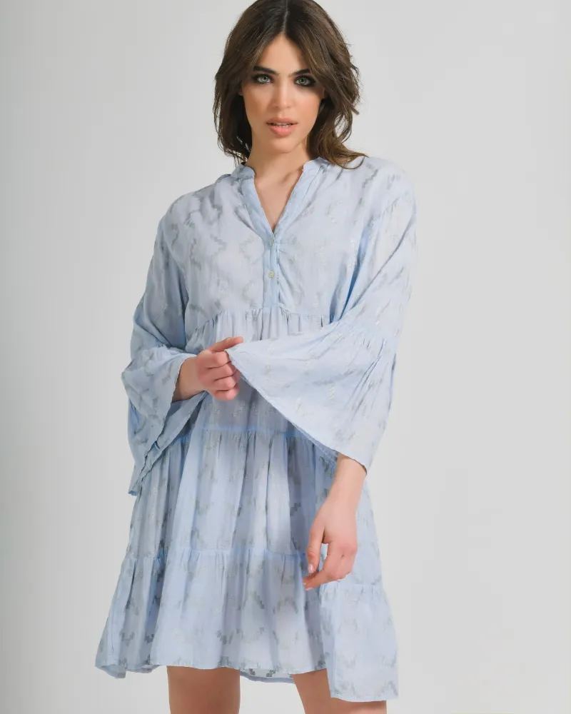 ΦΟΡΕΜΑ ΓΑΛΑΖΙΟ ΜΕ ΧΡΥΣΑ ΣΧΕΔΙΑ ONE SIZE (100% COTTON) ΦΟΡΕΜΑ ΓΑΛΑΖΙΟ ΜΕ ΧΡΥΣΑ ΣΧΕΔΙΑ ONE SIZE (100% COTTON)