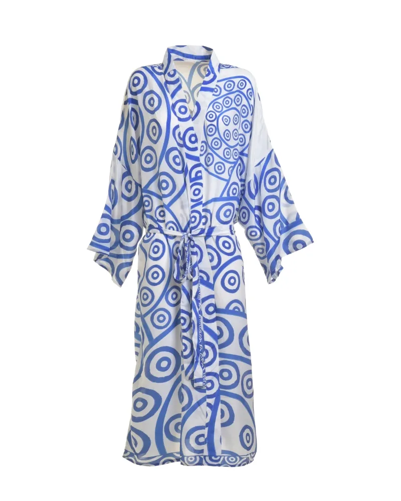 ΚΙΜΟΝΟ ΜΑΚΡΥ ΑΣΠΡΟ/ΜΠΛΕ ONE SIZE