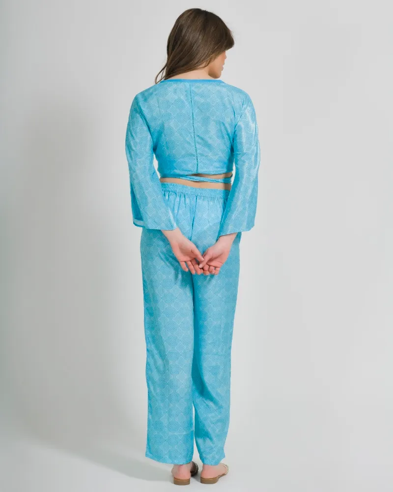 S/2 ΤΟΠ ΚΑΙ ΠΑΝΤΕΛΟΝΑ ΣΕ ΓΑΛΑΖΙΟ ΧΡΩΜΑ ONE SIZE