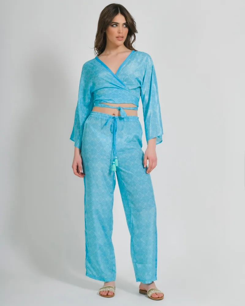 S/2 ΤΟΠ ΚΑΙ ΠΑΝΤΕΛΟΝΑ ΣΕ ΓΑΛΑΖΙΟ ΧΡΩΜΑ ONE SIZE S/2 ΤΟΠ ΚΑΙ ΠΑΝΤΕΛΟΝΑ ΣΕ ΓΑΛΑΖΙΟ ΧΡΩΜΑ ONE SIZE