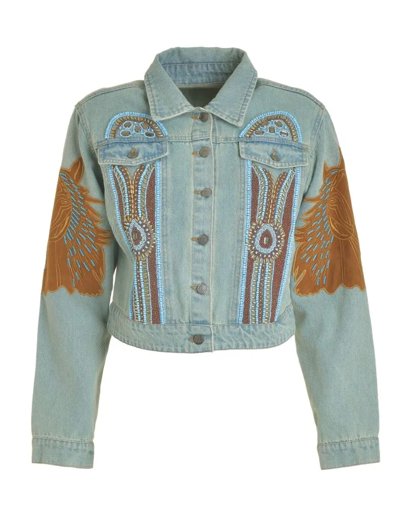 ΤΖΙΝ ΜΠΟΥΦΑΝ ΜΕ ΚΑΦΕ/ΜΠΛΕ ΛΕΠΤΟΜΕΡΕΙΕΣ S/M (100% COTTON)