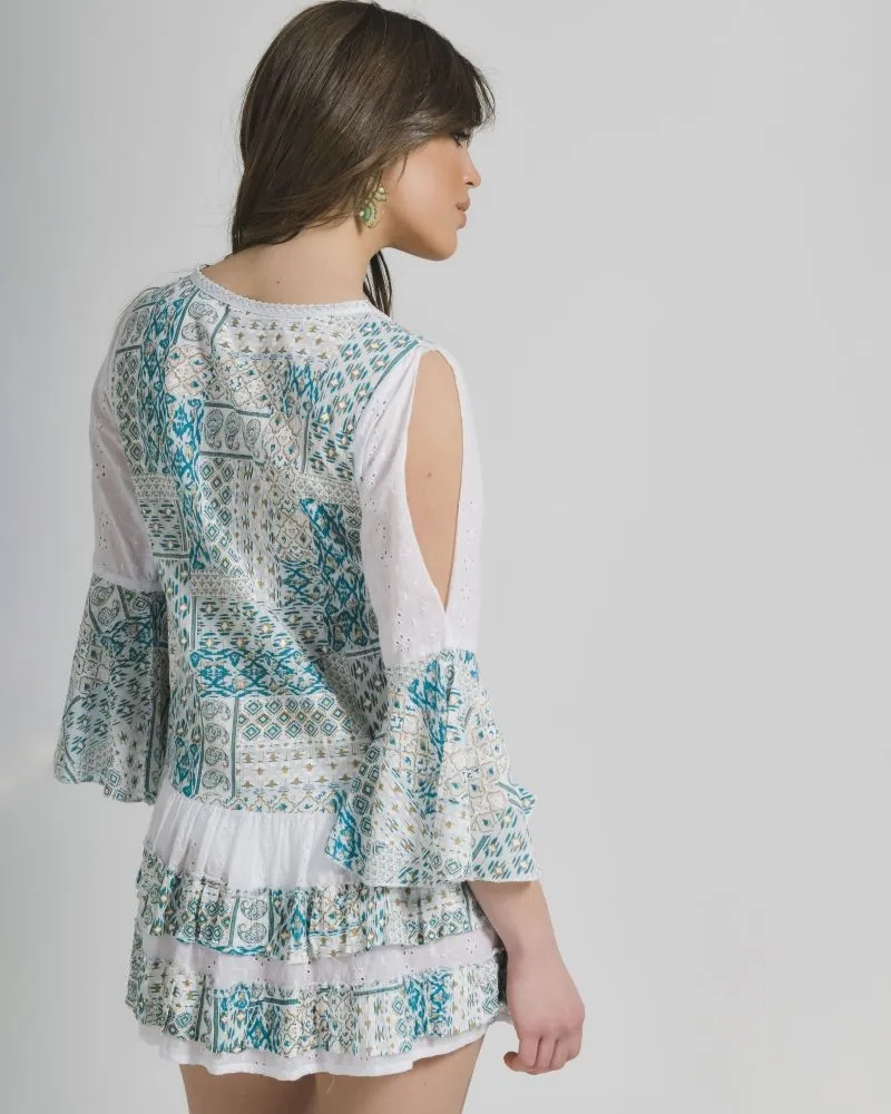 ΦΟΡΕΜΑ KONTO ΛΕΥΚΟ ΜΕ ΠΡΑΣΙΝΕΣ/ΧΡΥΣΕΣ ΛΕΠΤΟΜΕΡΕΙΕΣ ONE SIZE (100% COTTON) ΦΟΡΕΜΑ KONTO ΛΕΥΚΟ ΜΕ ΠΡΑΣΙΝΕΣ/ΧΡΥΣΕΣ ΛΕΠΤΟΜΕΡΕΙΕΣ ONE SIZE (100% COTTON)