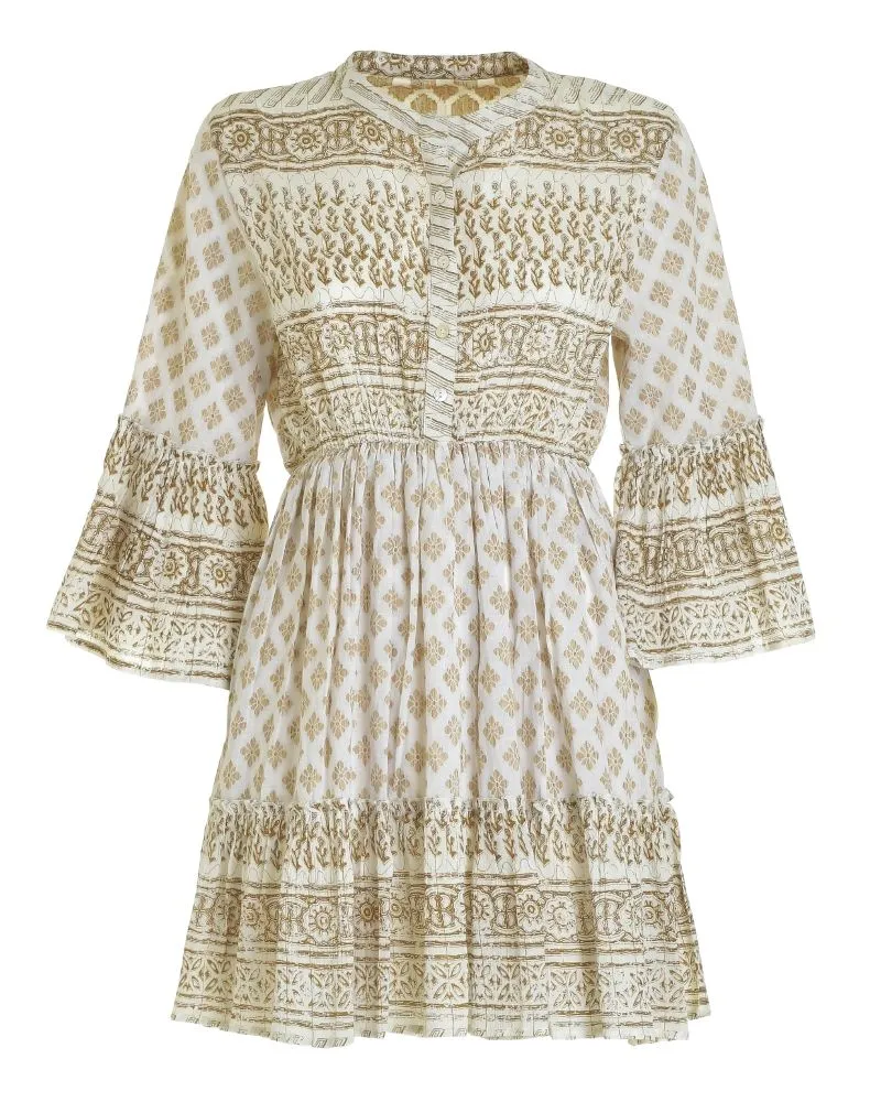 ΦΟΡΕΜΑ KONTO ΛΕΥΚΟ ΜΕ ΧΡΥΣΕΣ ΛΕΠΤΟΜΕΡΕΙΕΣ ONE SIZE (100% COTTON).