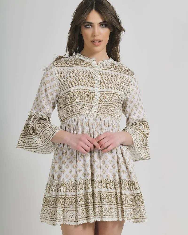 ΦΟΡΕΜΑ KONTO ΛΕΥΚΟ ΜΕ ΧΡΥΣΕΣ ΛΕΠΤΟΜΕΡΕΙΕΣ ONE SIZE (100% COTTON). ΦΟΡΕΜΑ KONTO ΛΕΥΚΟ ΜΕ ΧΡΥΣΕΣ ΛΕΠΤΟΜΕΡΕΙΕΣ ONE SIZE (100% COTTON).