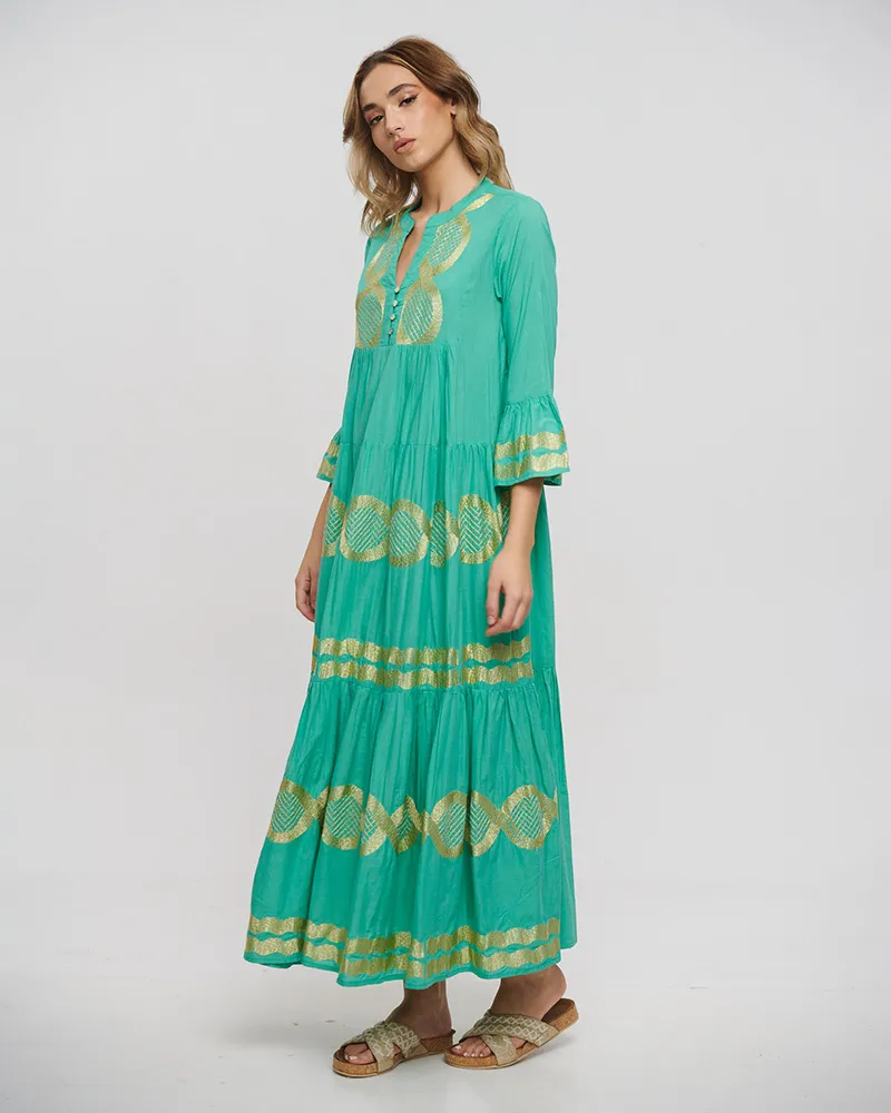 ΦΟΡΕΜΑ ΜΑΚΡΥ ΠΡΑΣΙΝΟ ΜΕ ΚΕΝΤΗΜΑΤΑ ONE SIZE (100% COTTON) ΦΟΡΕΜΑ ΜΑΚΡΥ ΠΡΑΣΙΝΟ ΜΕ ΚΕΝΤΗΜΑΤΑ ONE SIZE (100% COTTON)