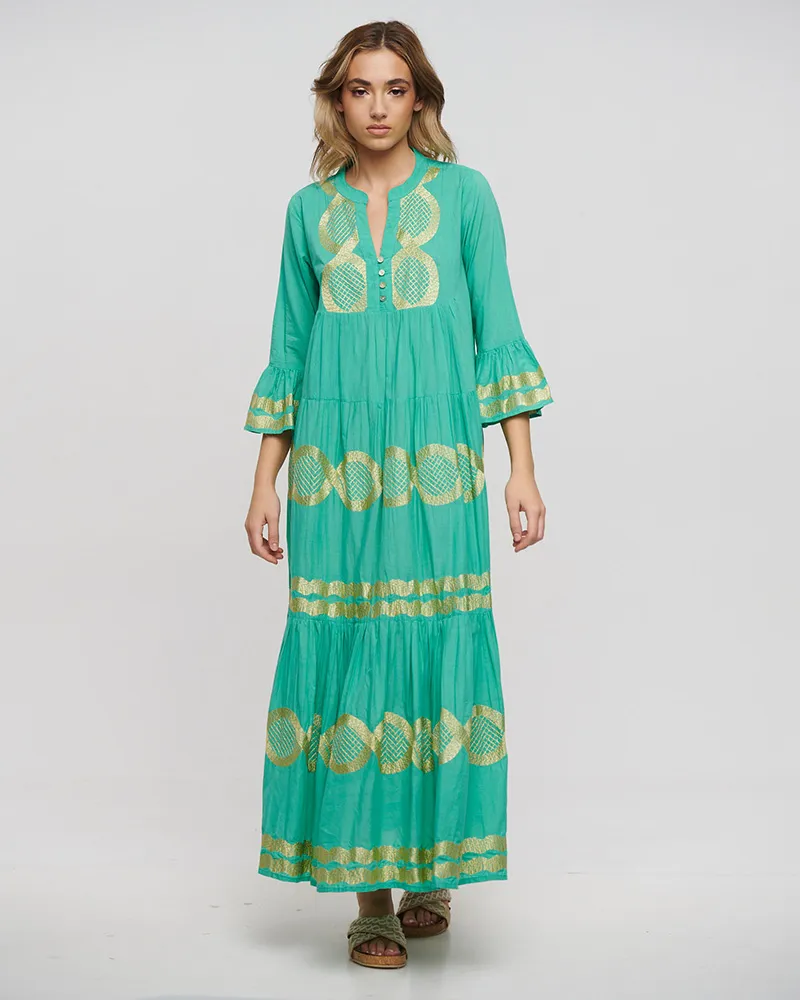 ΦΟΡΕΜΑ ΜΑΚΡΥ ΠΡΑΣΙΝΟ ΜΕ ΚΕΝΤΗΜΑΤΑ ONE SIZE (100% COTTON) ΦΟΡΕΜΑ ΜΑΚΡΥ ΠΡΑΣΙΝΟ ΜΕ ΚΕΝΤΗΜΑΤΑ ONE SIZE (100% COTTON)