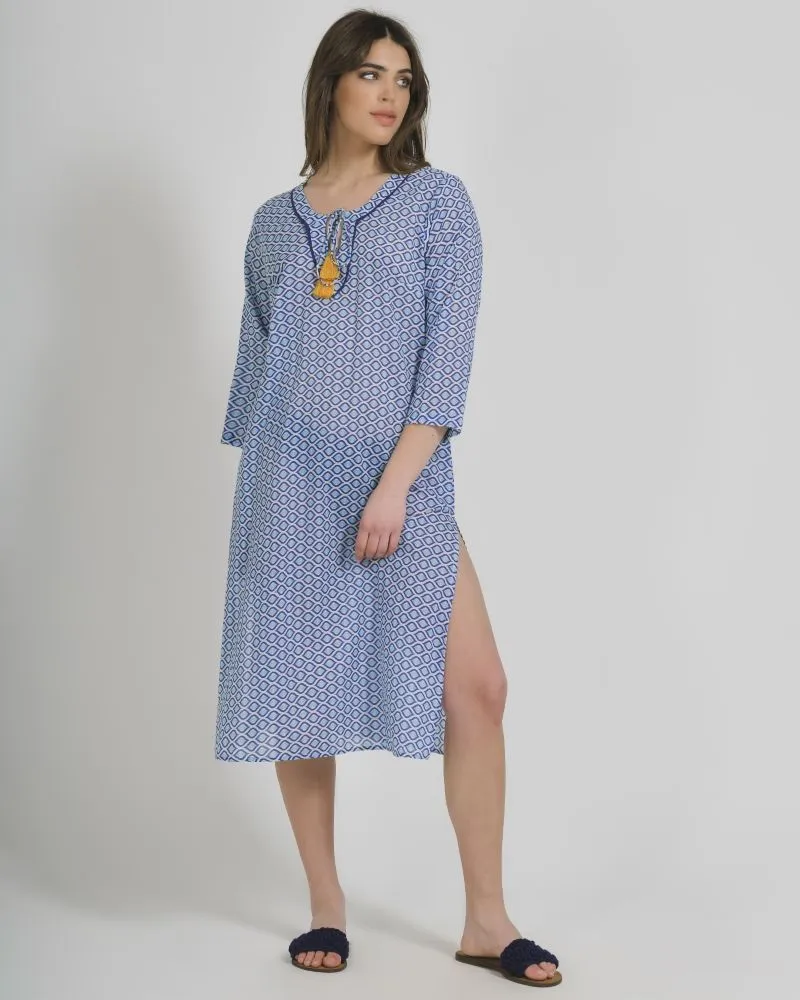ΚΑΦΤΑΝΙ/TUNIC ΣΕ ΜΠΛΕ/ΛΕΥΚΟ ΧΡΩΜΑ ΚΑΙ ΦΟΥΝΤΑΚΙΑ ONE SIZE (100% COTTON) ΚΑΦΤΑΝΙ/TUNIC ΣΕ ΜΠΛΕ/ΛΕΥΚΟ ΧΡΩΜΑ ΚΑΙ ΦΟΥΝΤΑΚΙΑ ONE SIZE (100% COTTON)