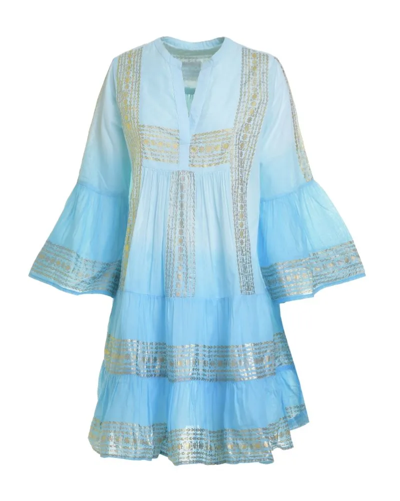 ΦΟΡΕΜΑ/ΚΑΦΤΑΝΙ ΣΕ ΤΥΡΚΟΥΑΖ ΧΡΩΜΑ ΚΑΙ ΧΡΥΣΕΣ ΛΕΠΤΟΜΕΡΕΙΕΣ ONE SIZE (100% COTTON)