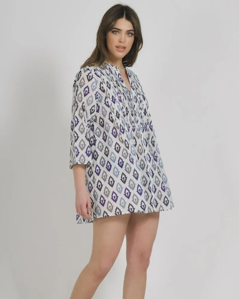 ΠΟΥΚΑΜΙΣΑ/ΚΑΦΤΑΝΙ ΣΕ ΜΠΛΕ/ΛΕΥΚΟ ΧΡΩΜΑ ONE SIZE (100% COTTON)