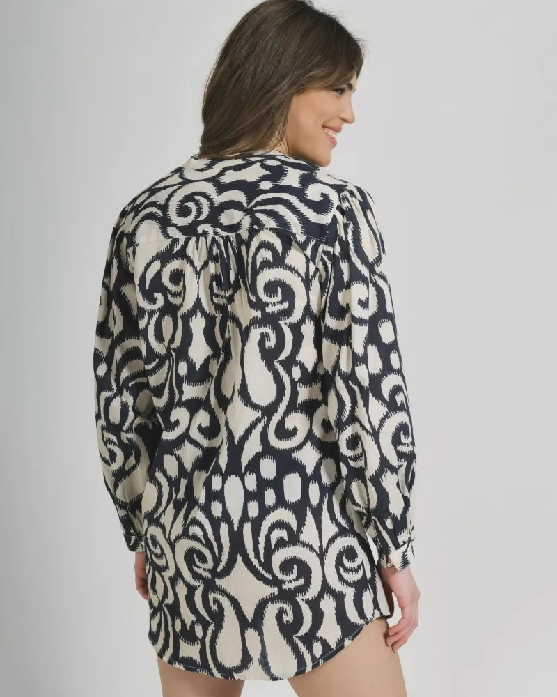 ΠΟΥΚΑΜΙΣΑ ΜΑΚΡΥΜΑΝΙΚΗ ΣΕ ΜΠΛΕ/ΛΕΥΚΟ ΧΡΩΜΑ ONE SIZE (100% COTTON) ΠΟΥΚΑΜΙΣΑ ΜΑΚΡΥΜΑΝΙΚΗ ΣΕ ΜΠΛΕ/ΛΕΥΚΟ ΧΡΩΜΑ ONE SIZE (100% COTTON)