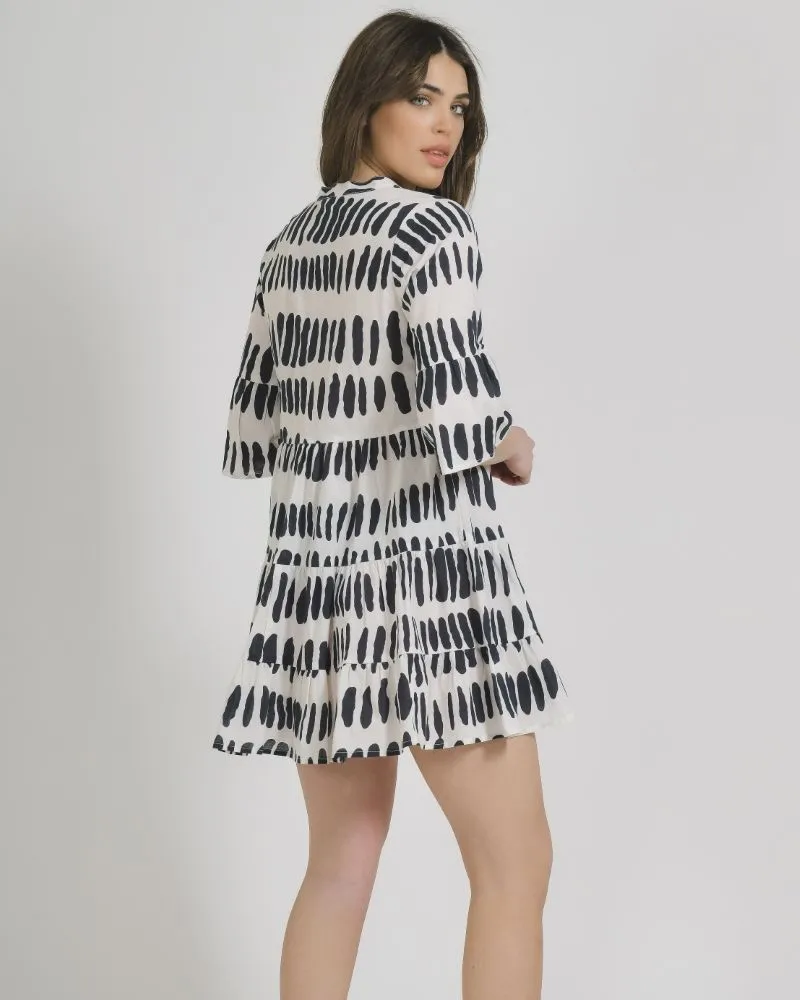 ΦΟΡΕΜΑ ΚΟΝΤΟ ΣΕ ΜΠΛΕ/ΛΕΥΚΟ ΧΡΩΜΑ ONE SIZE (100% COTTON)