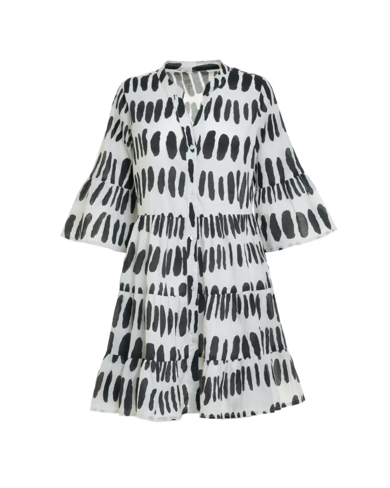 ΦΟΡΕΜΑ ΚΟΝΤΟ ΣΕ ΜΠΛΕ/ΛΕΥΚΟ ΧΡΩΜΑ ONE SIZE (100% COTTON)