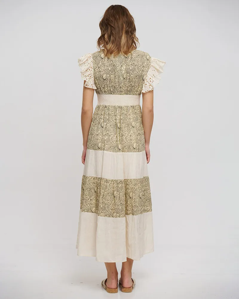 ΦΟΡΕΜΑ ΜΑΚΡΥ ΜΠΕΖ ΜΕ ΚΙΠΟΥΡ ΚΑΙ ΜΑΥΡΕΣ ΛΕΠΤΟΜΕΡΕΙΕΣ ONE SIZE (100% COTTON FLEX)