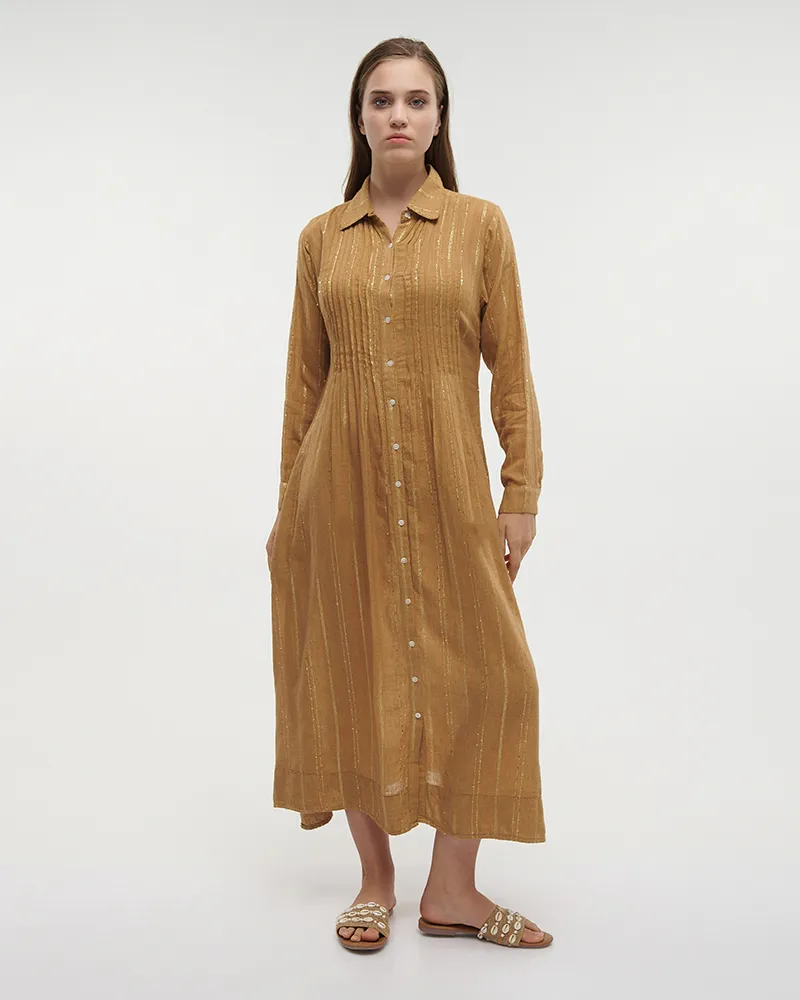 ΦΟΡΕΜΑ/ΠΟΥΚΑΜΙΣΑ ΜΑΚΡΙΑ ΚΑΦΕ ΜΕ LUREX S/M (100% COTTON)