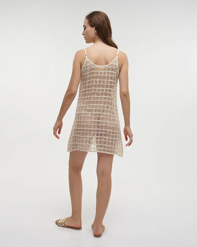 ΦΟΡΕΜΑ ΚΟΝΤΟ ΕΚΡΟΥ ΔΙΑΤΡΗΤΟ S/M (100% COTTON ΝΕΤ)