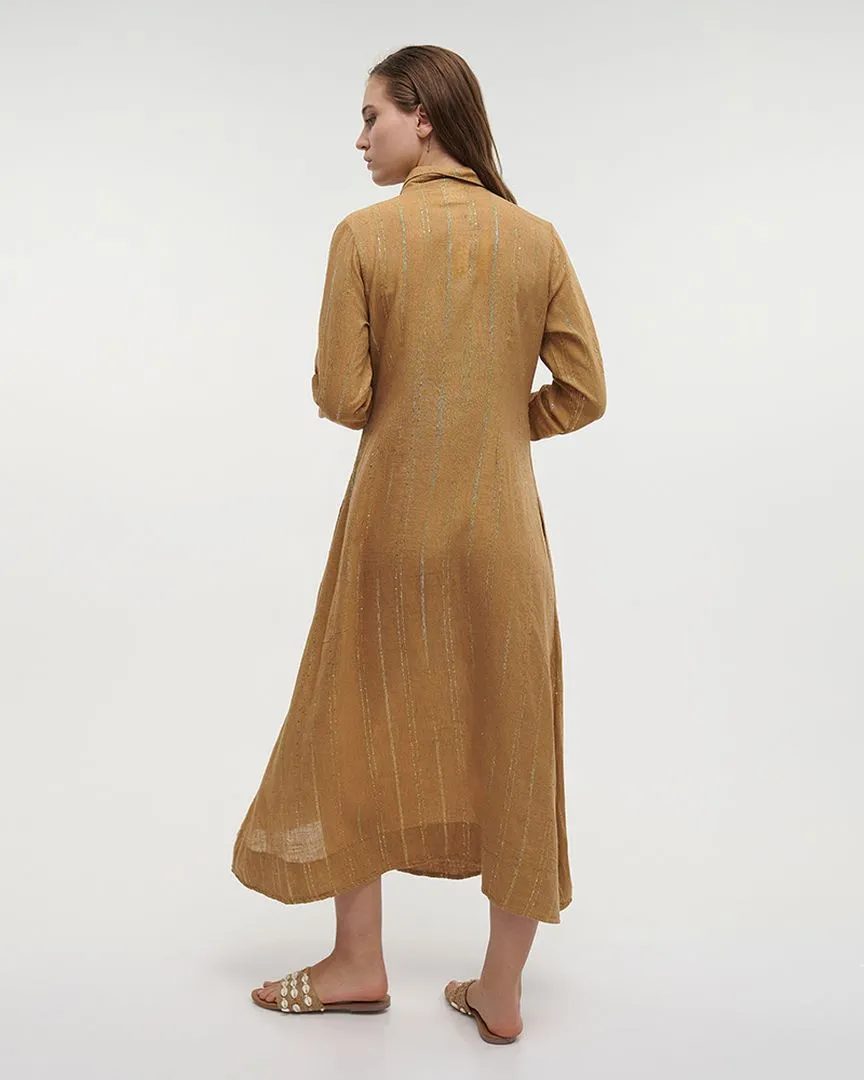 ΦΟΡΕΜΑ/ΠΟΥΚΑΜΙΣΑ ΜΑΚΡΙΑ ΚΑΦΕ ΜΕ LUREX M/L (100% COTTON) ΦΟΡΕΜΑ/ΠΟΥΚΑΜΙΣΑ ΜΑΚΡΙΑ ΚΑΦΕ ΜΕ LUREX M/L (100% COTTON)