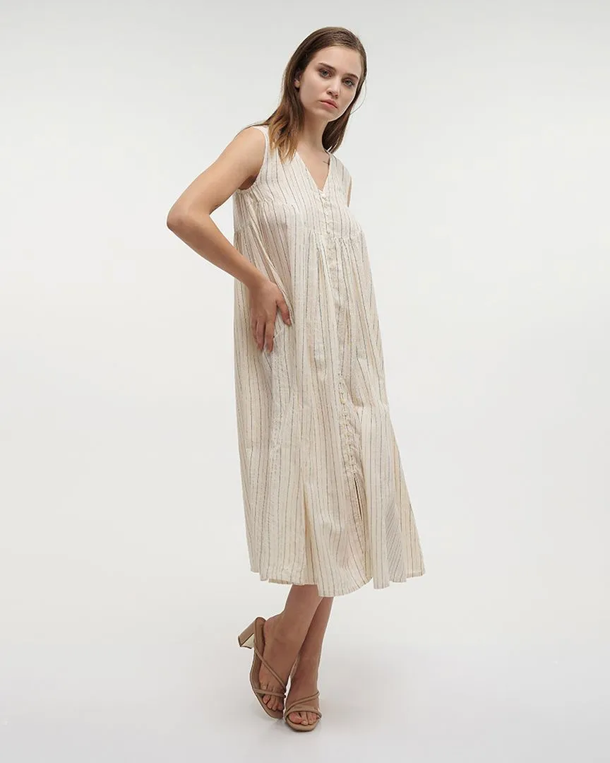 ΦΟΡΕΜΑ MIDI ΜΠΕΖ ΜΕ ΡΙΓΕΣ M/L (100% COTTON)