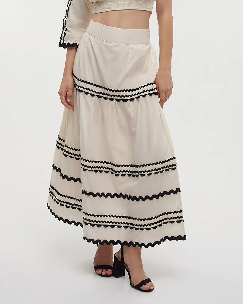 ΦΟΥΣΤΑ ΕΚΡΟΥ ΜΕ ΜΑΥΡΕΣ ΚΕΝΤΗΤΕΣ ΛΕΠΤΟΜΕΡΕΙΕΣ L/XL (100% COTTON)