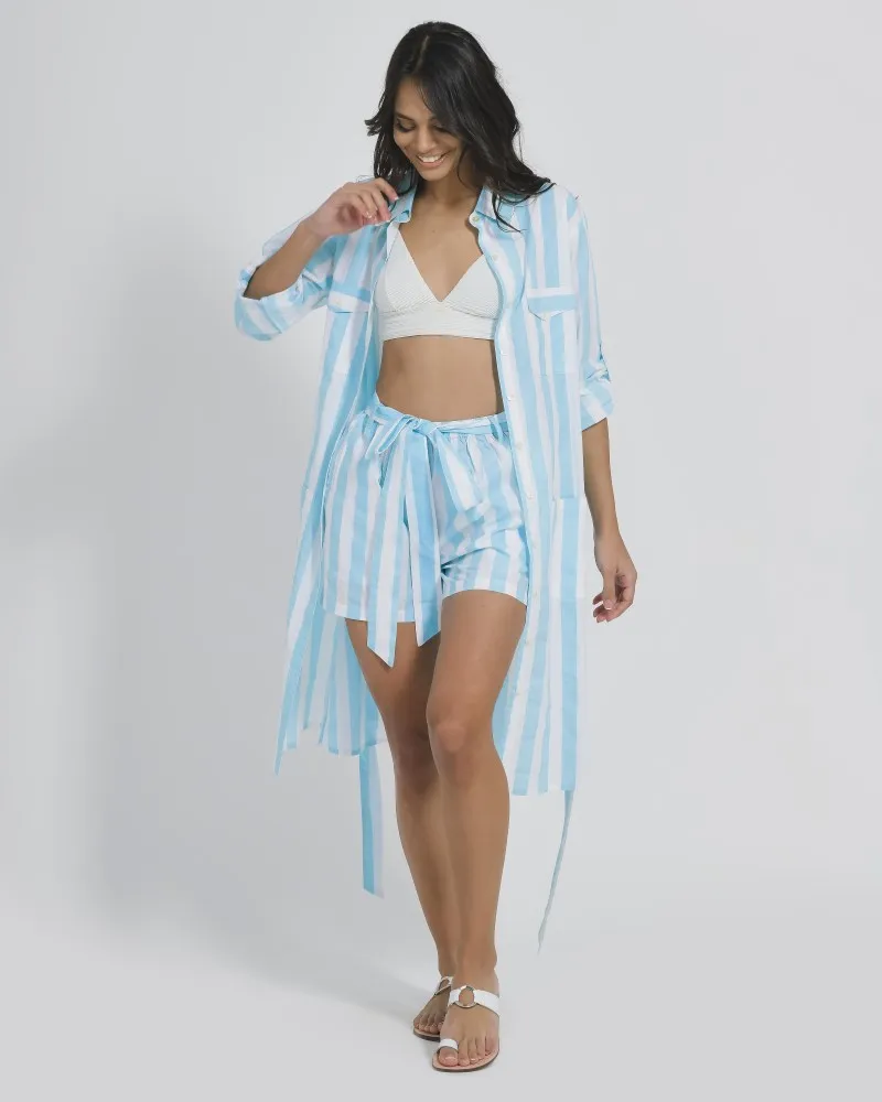 ΣΟΡΤΣΑΚΙ ΓΑΛΑΖΙΟ ΡΙΓΕ S/M  (100 % COTTON)