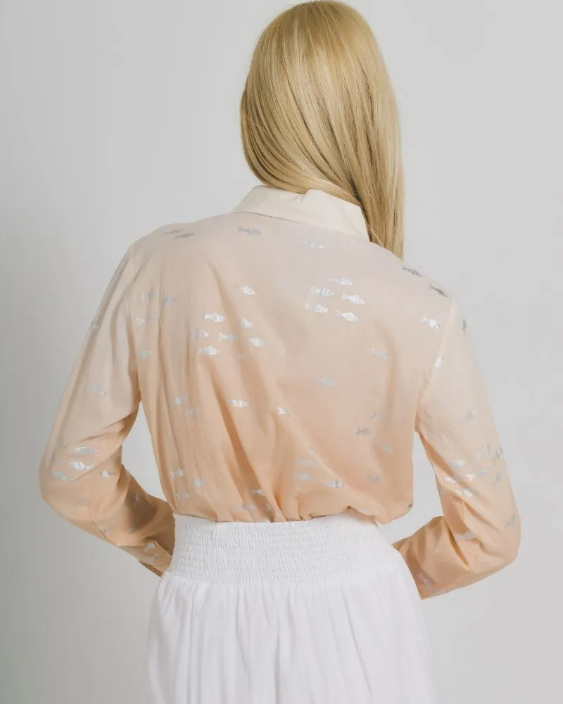 ΠΟΥΚΑΜΙΣΟ ΣΕ ΠΟΡΤΟΚΑΛΙ ΧΡΩΜΑ ΜΕ ΨΑΡΙΑ ONE SIZE (100% COTTON)