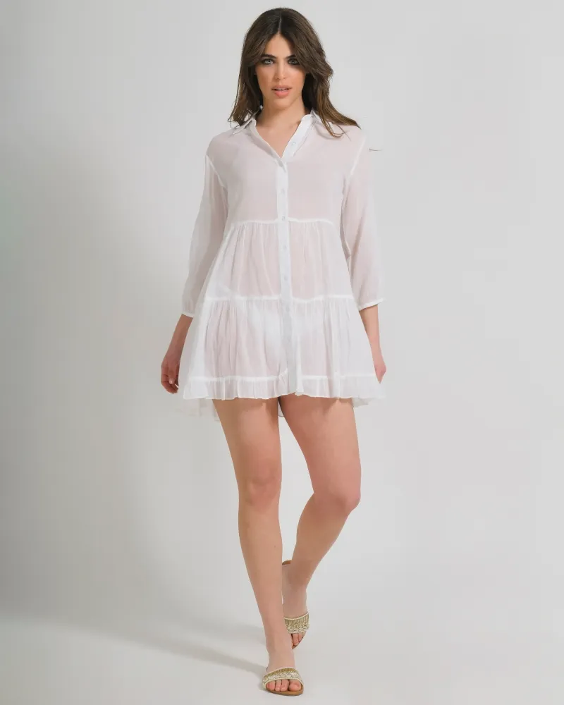 ΚΑΦΤΑΝΙ/ΦΟΡΕΜΑ ΣΕ ΛΕΥΚΟ ΧΡΩΜΑ ONE SIZE (100% COTTON)