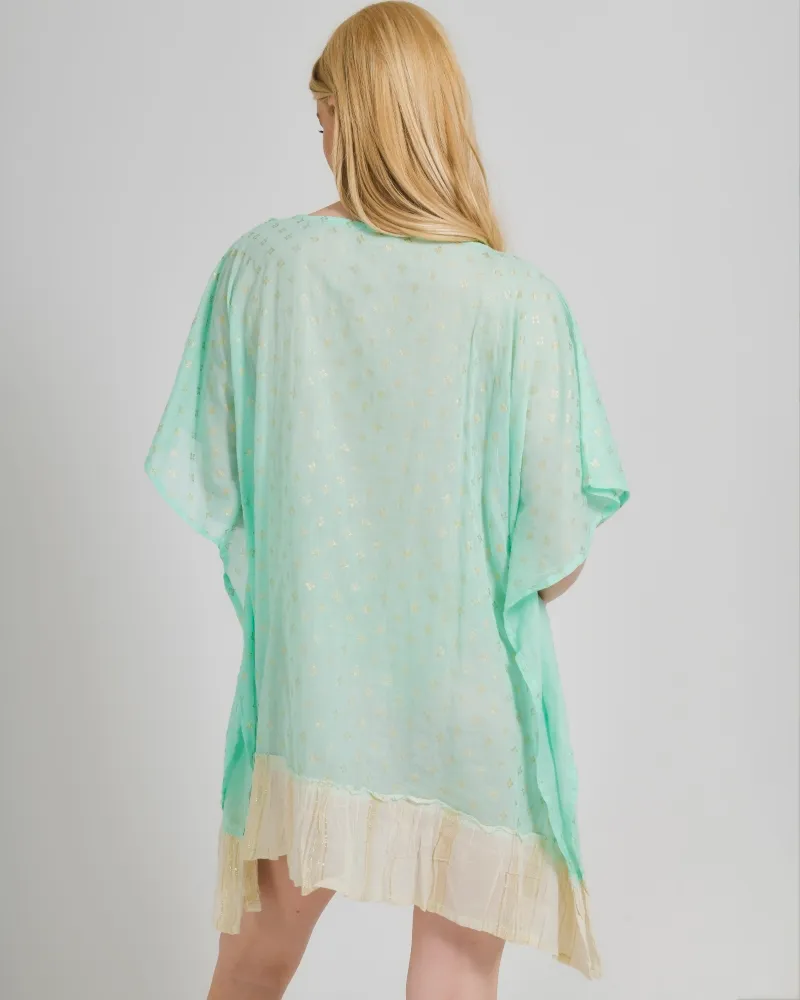 ΚΑΦΤΑΝΙ ΣΕ ΤΥΡΚΟΥΑΖ ΧΡΩΜΑ ΜΕ ΧΡΥΣΕΣ ΛΕΠΤΟΜΕΡΕΙΕΣ ONE SIZE (100% COTTON) ΚΑΦΤΑΝΙ ΣΕ ΤΥΡΚΟΥΑΖ ΧΡΩΜΑ ΜΕ ΧΡΥΣΕΣ ΛΕΠΤΟΜΕΡΕΙΕΣ ONE SIZE (100% COTTON)