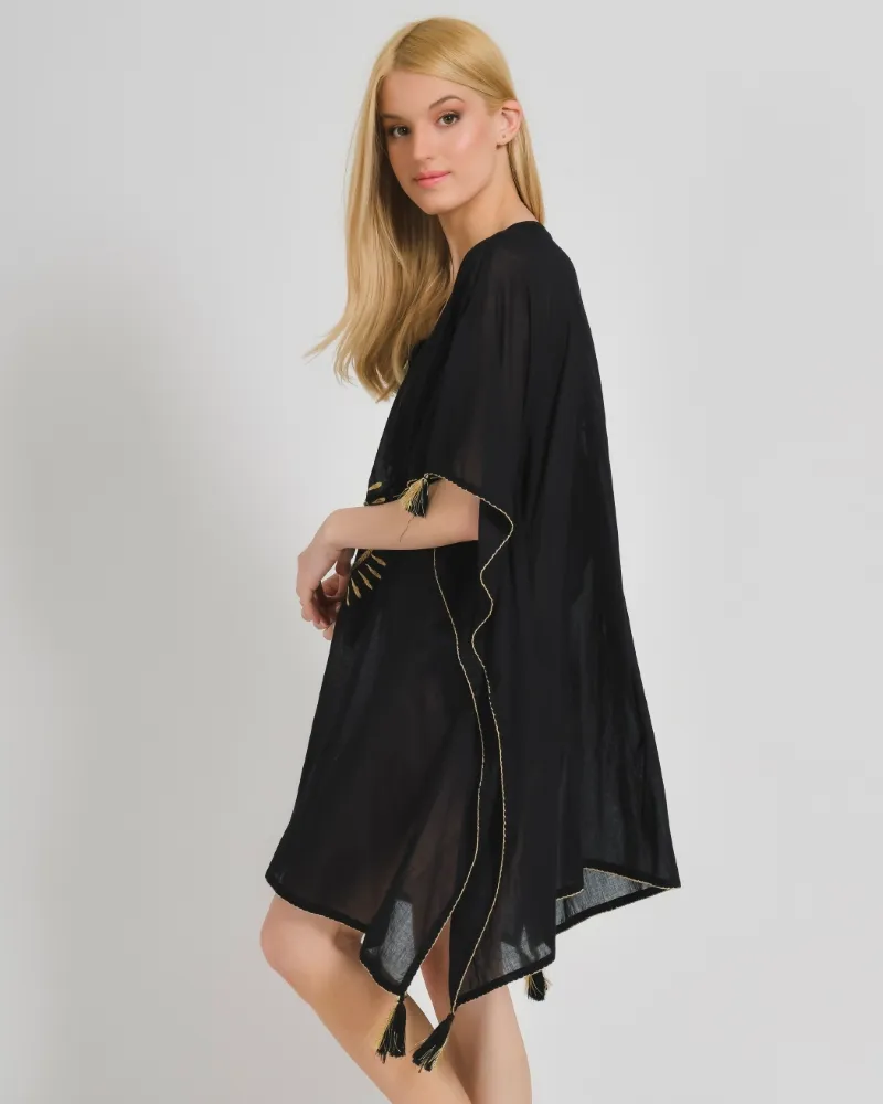 ΚΑΦΤΑΝΙ ΣΕ ΜΑΥΡΟ ΧΡΩΜΑ ΜΕ ΜΑΤΙ ONE SIZE (100% COTTON)