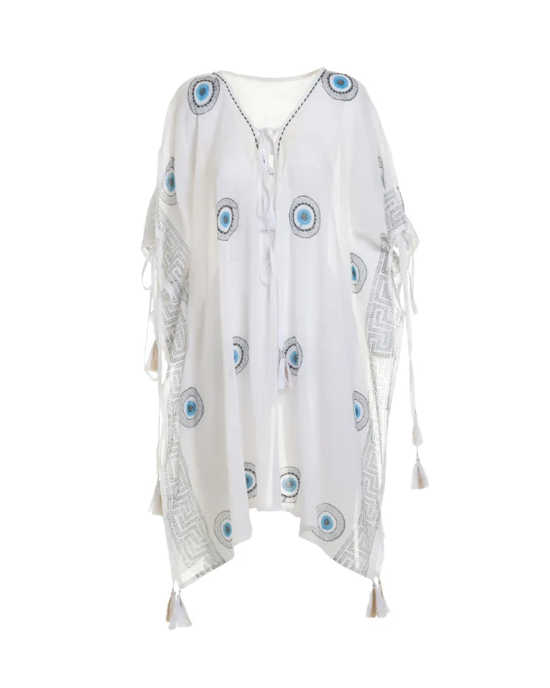 ΚΑΦΤΑΝΙ ΣΕ ΛΕΥΚΟ ΧΡΩΜΑ ΜΕ ΣΧΕΔΙΑ ONE SIZE (100% COTTON)