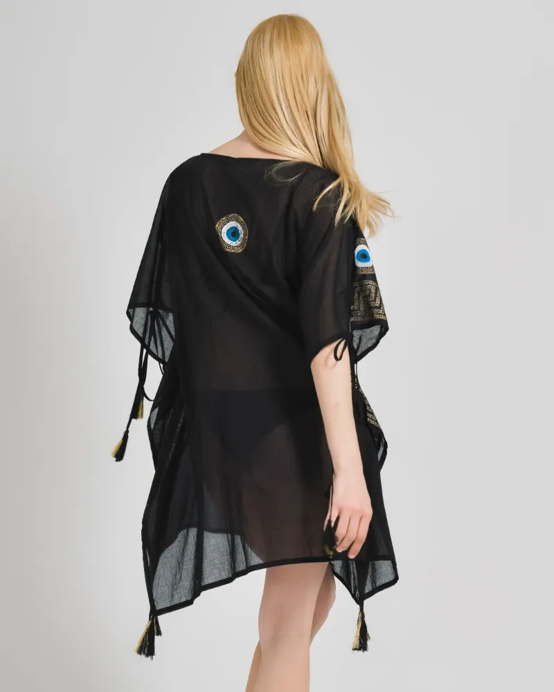 ΚΑΦΤΑΝΙ ΣΕ ΜΑΥΡΟ ΧΡΩΜΑ ΜΕ ΣΧΕΔΙΑ ONE SIZE (100% COTTON)