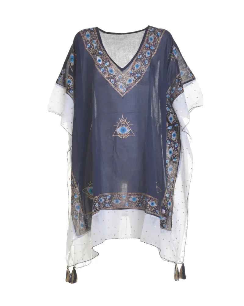 ΚΑΦΤΑΝΙ ΣΕ ΜΑΥΡΟ ΧΡΩΜΑ ΜΕ ΧΡΥΣΑ ΣΧΕΔΙΑ ONE SIZE (100% COTTON)