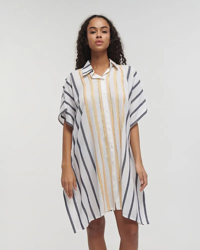 ΚΑΦΤΑΝΙ/ΠΟΥΚΑΜΙΣΑ ΛΕΥΚΟ/ΜΠΛΕ/ΧΡΥΣΟ ΜΕ ΡΙΓEΣ ONE SIZE (100% COTTON) ΚΑΦΤΑΝΙ/ΠΟΥΚΑΜΙΣΑ ΛΕΥΚΟ/ΜΠΛΕ/ΧΡΥΣΟ ΜΕ ΡΙΓEΣ ONE SIZE (100% COTTON)