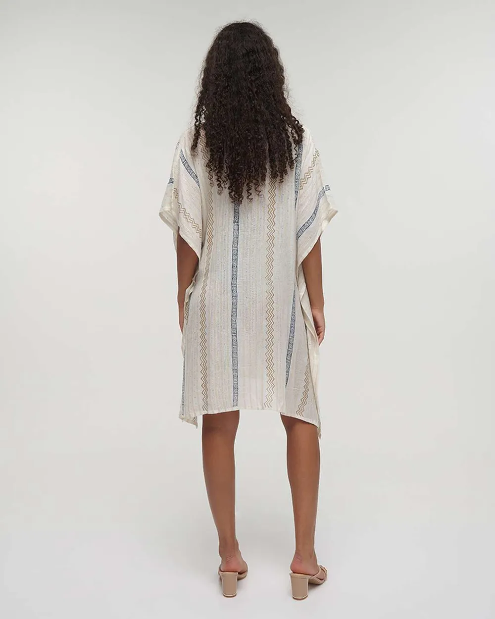 ΚΑΦΤΑΝΙ/ΠΟΥΚΑΜΙΣΑ ΛΕΥΚΟ ΜΕ ΜΠΛΕ/ΧΡΥΣΕΣ ΛΕΠΤΟΜΕΡΕΙΕΣ ONE SIZE (100% COTTON)